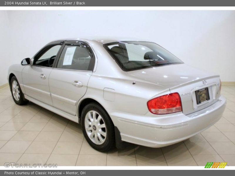 Brilliant Silver / Black 2004 Hyundai Sonata LX