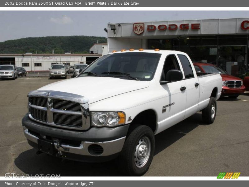 Bright White / Dark Slate Gray 2003 Dodge Ram 3500 ST Quad Cab 4x4