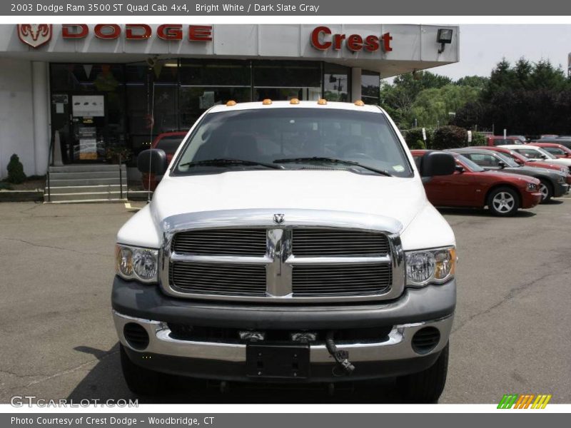 Bright White / Dark Slate Gray 2003 Dodge Ram 3500 ST Quad Cab 4x4