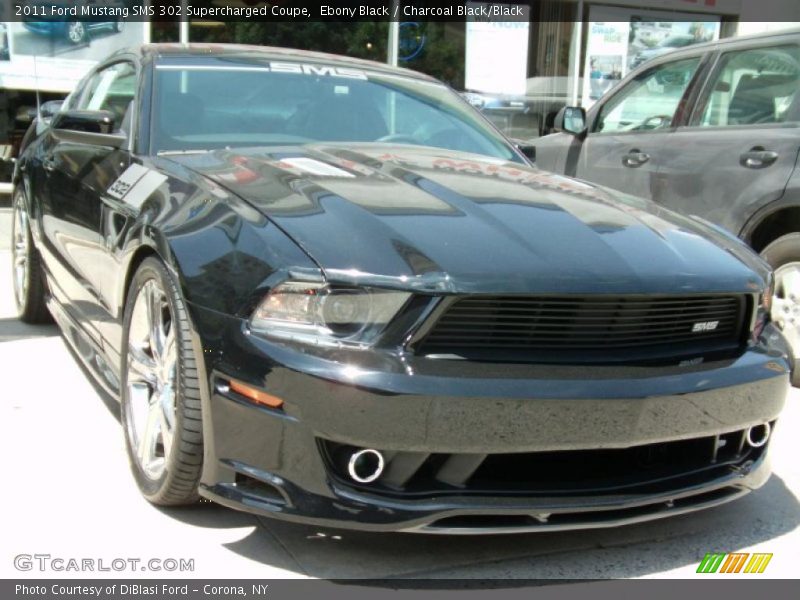 Ebony Black / Charcoal Black/Black 2011 Ford Mustang SMS 302 Supercharged Coupe
