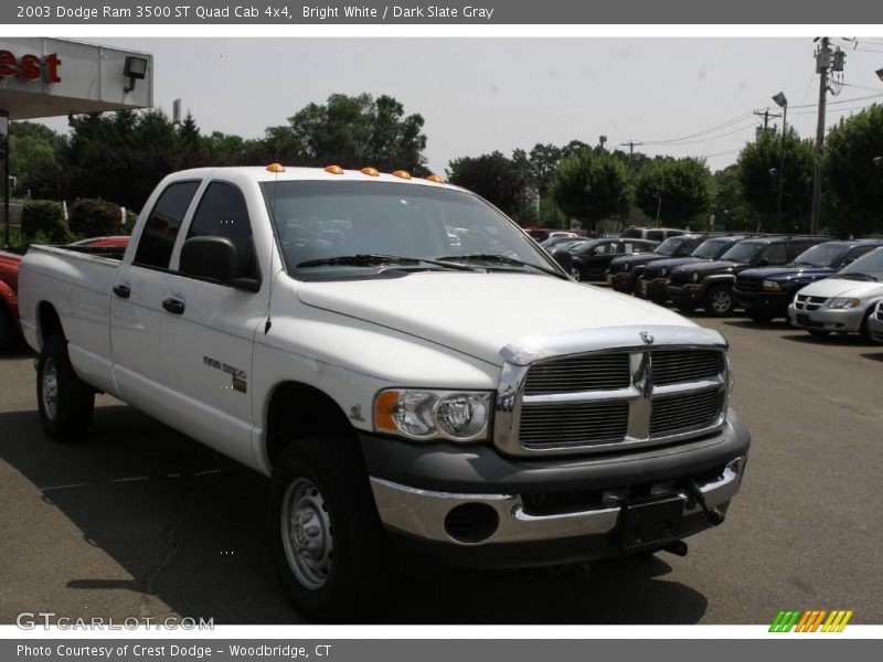 Bright White / Dark Slate Gray 2003 Dodge Ram 3500 ST Quad Cab 4x4