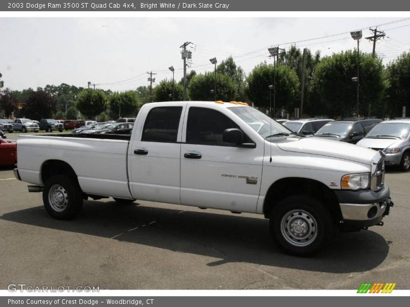 Bright White / Dark Slate Gray 2003 Dodge Ram 3500 ST Quad Cab 4x4