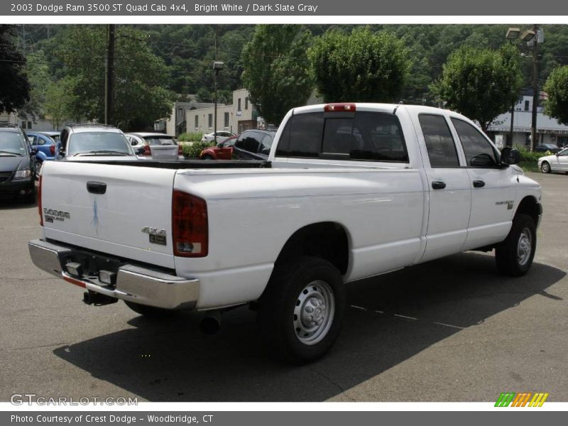 Bright White / Dark Slate Gray 2003 Dodge Ram 3500 ST Quad Cab 4x4
