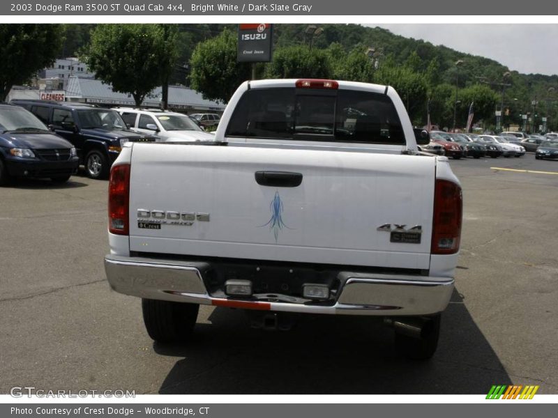 Bright White / Dark Slate Gray 2003 Dodge Ram 3500 ST Quad Cab 4x4