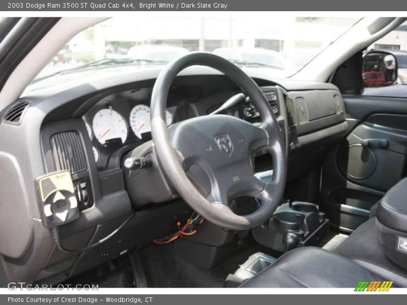 Bright White / Dark Slate Gray 2003 Dodge Ram 3500 ST Quad Cab 4x4