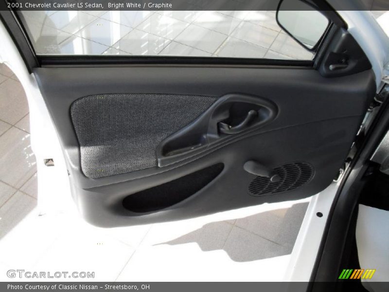 Bright White / Graphite 2001 Chevrolet Cavalier LS Sedan