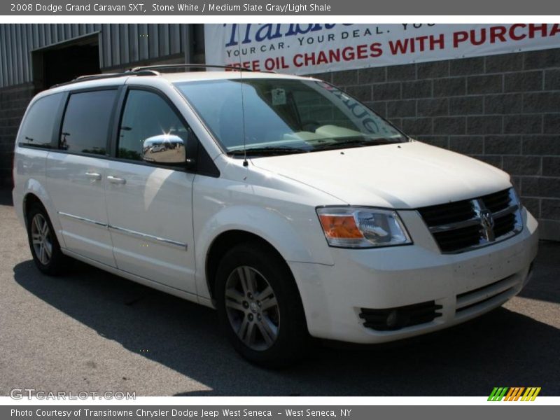 Stone White / Medium Slate Gray/Light Shale 2008 Dodge Grand Caravan SXT