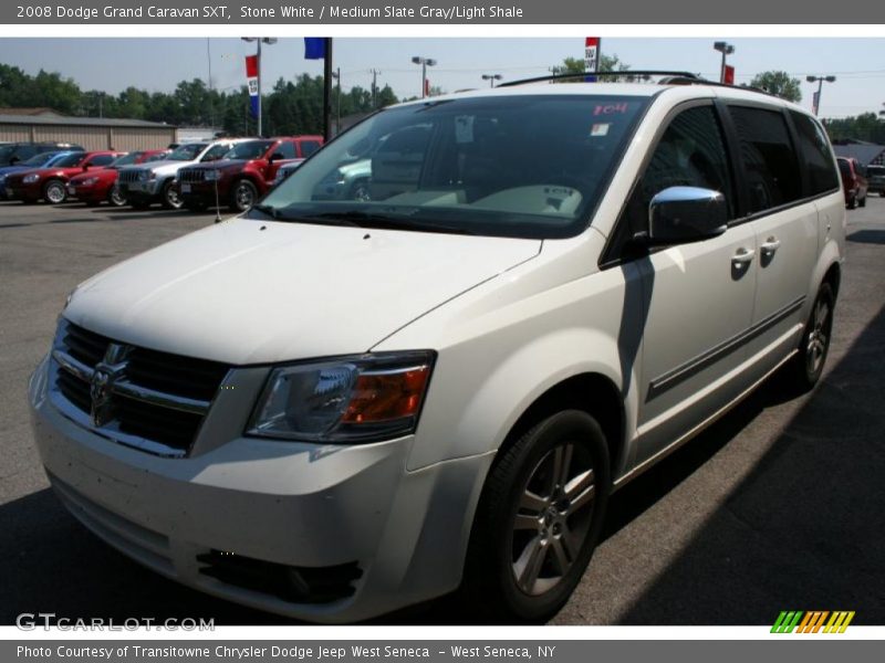 Stone White / Medium Slate Gray/Light Shale 2008 Dodge Grand Caravan SXT