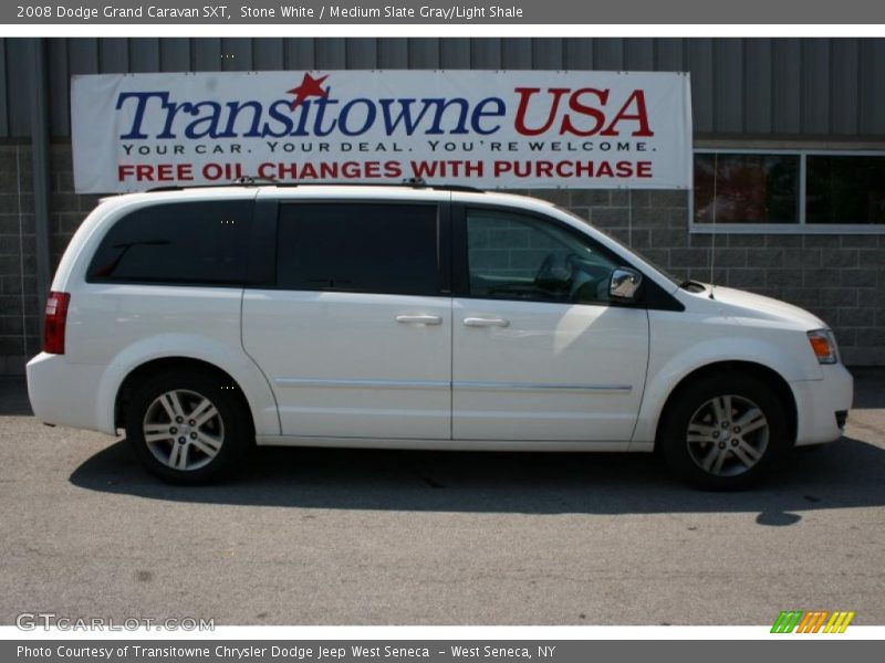 Stone White / Medium Slate Gray/Light Shale 2008 Dodge Grand Caravan SXT