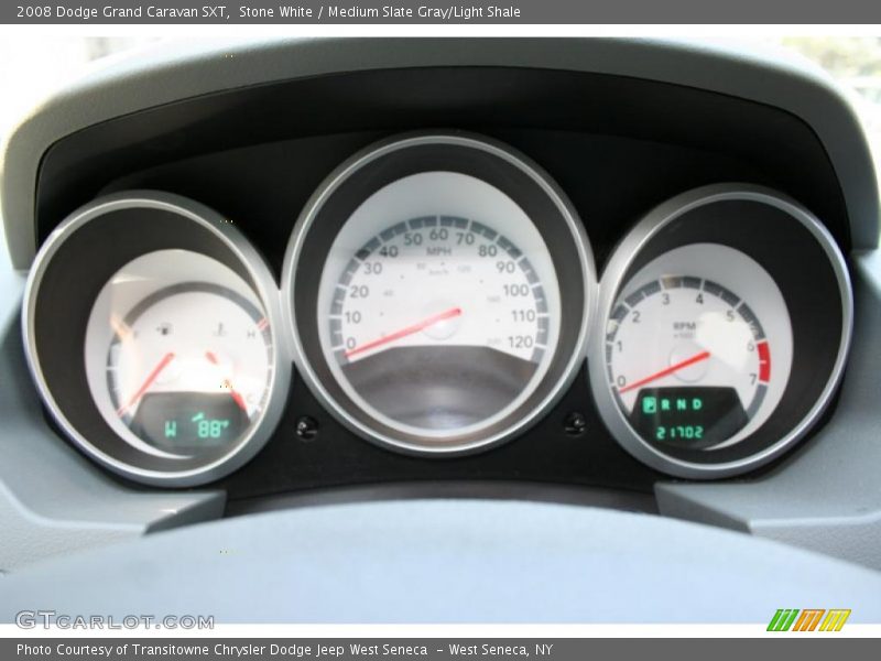 Stone White / Medium Slate Gray/Light Shale 2008 Dodge Grand Caravan SXT