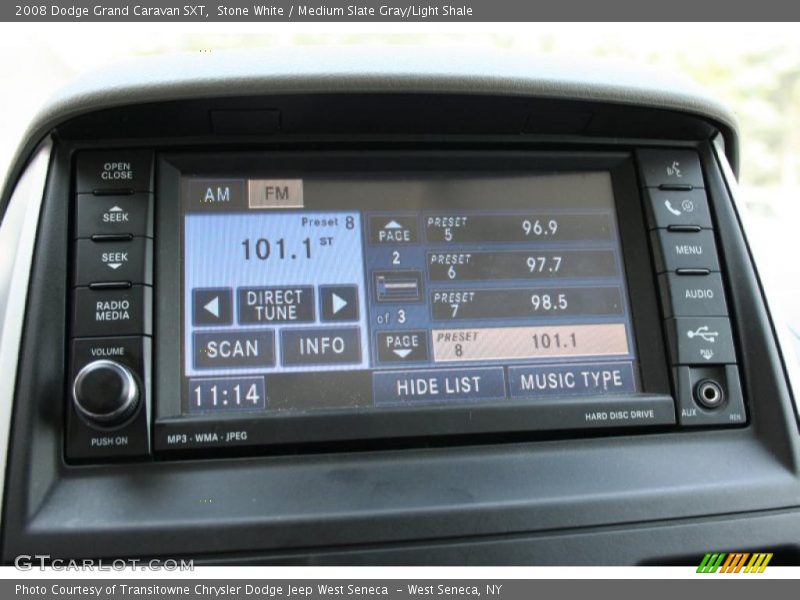 Stone White / Medium Slate Gray/Light Shale 2008 Dodge Grand Caravan SXT