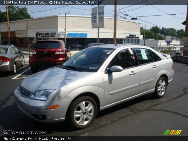 CD Silver Metallic / Charcoal/Red 2006 Ford Focus ZX4 ST Sedan