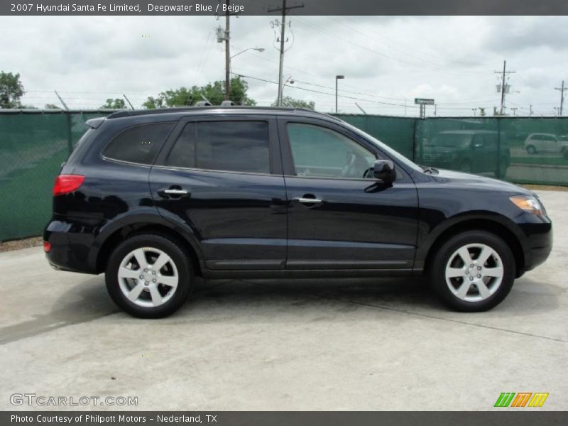 Deepwater Blue / Beige 2007 Hyundai Santa Fe Limited