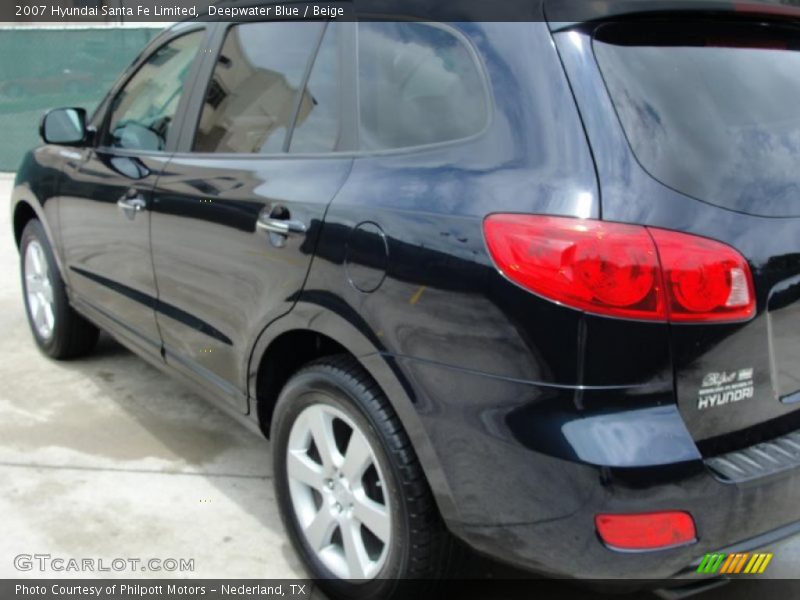 Deepwater Blue / Beige 2007 Hyundai Santa Fe Limited