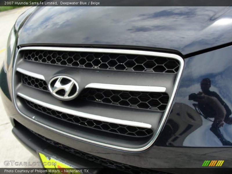 Deepwater Blue / Beige 2007 Hyundai Santa Fe Limited