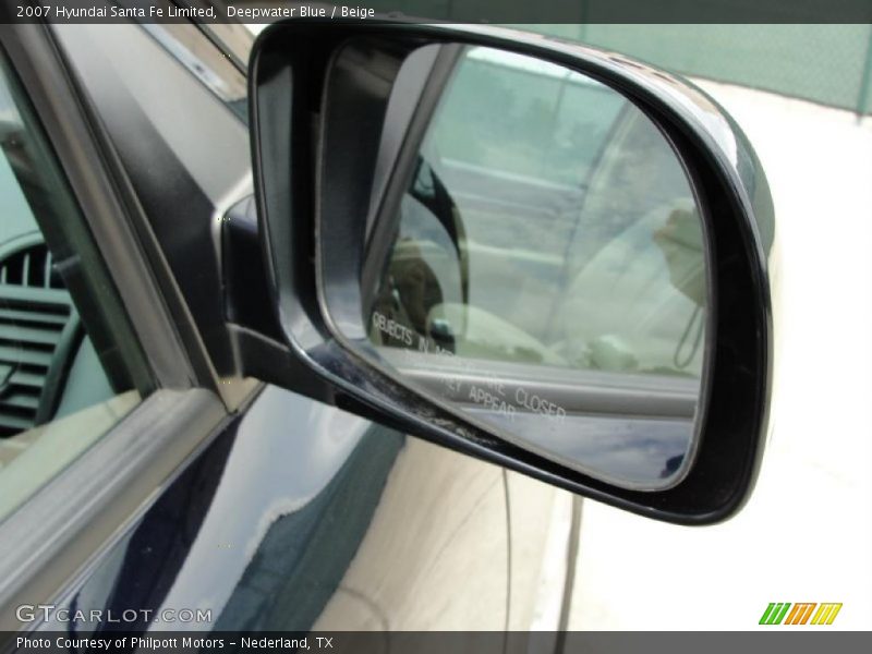 Deepwater Blue / Beige 2007 Hyundai Santa Fe Limited