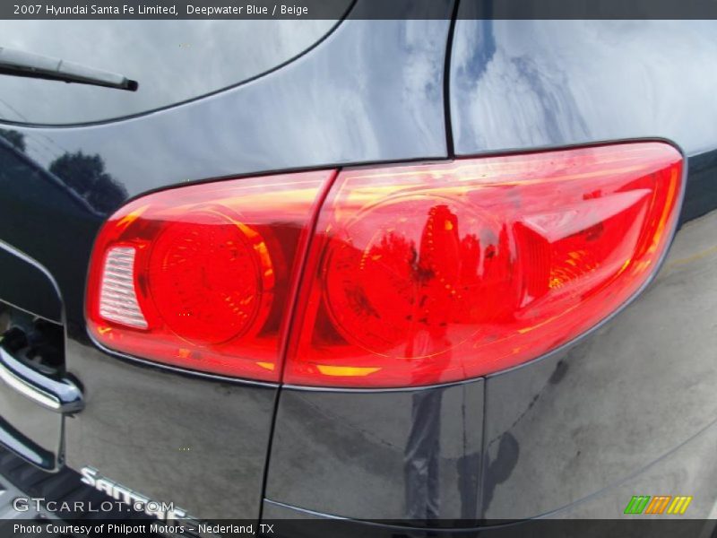 Deepwater Blue / Beige 2007 Hyundai Santa Fe Limited
