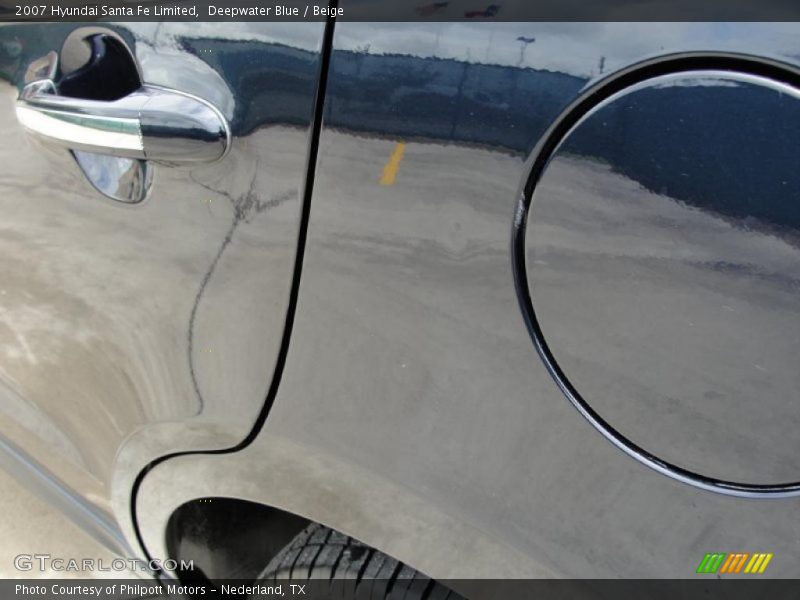 Deepwater Blue / Beige 2007 Hyundai Santa Fe Limited