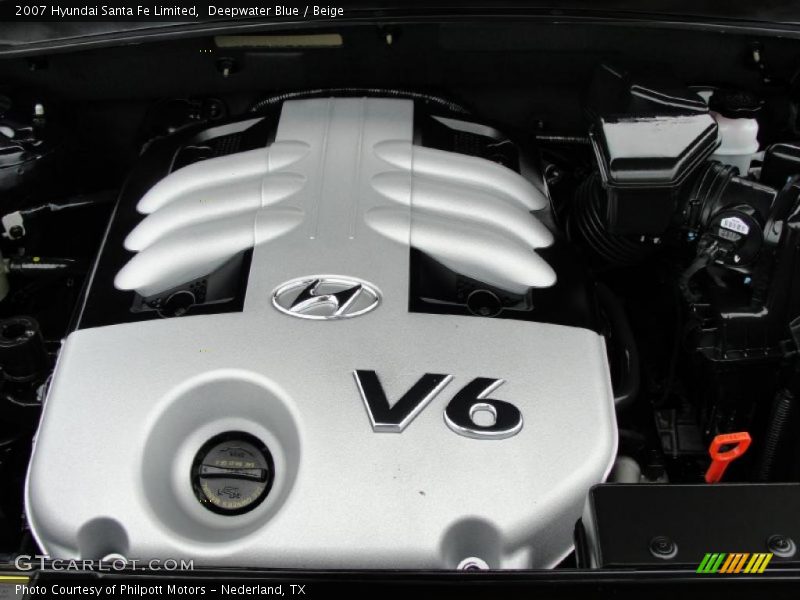 Deepwater Blue / Beige 2007 Hyundai Santa Fe Limited