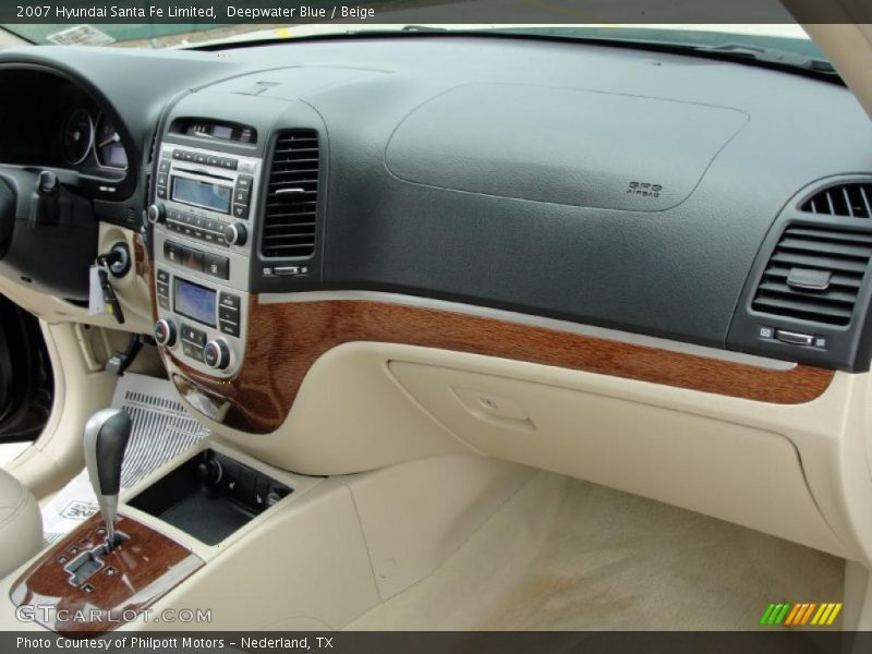 Deepwater Blue / Beige 2007 Hyundai Santa Fe Limited