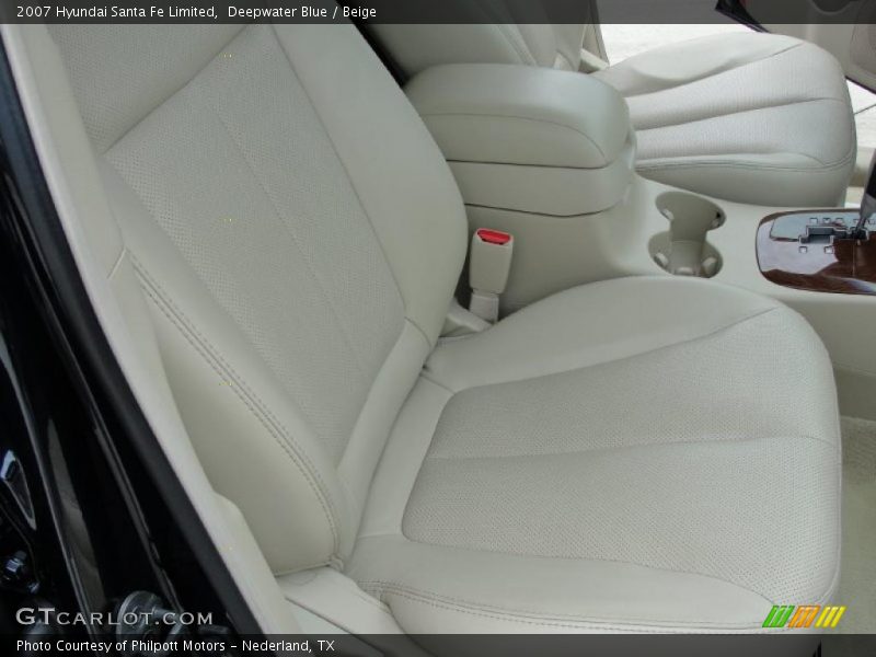 Deepwater Blue / Beige 2007 Hyundai Santa Fe Limited