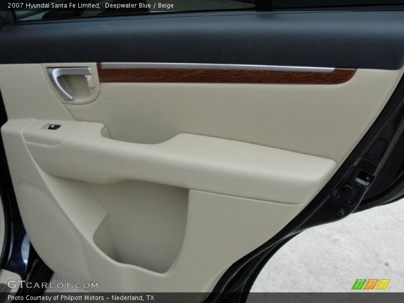 Deepwater Blue / Beige 2007 Hyundai Santa Fe Limited
