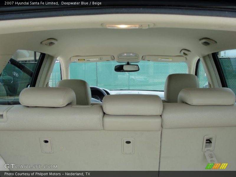Deepwater Blue / Beige 2007 Hyundai Santa Fe Limited