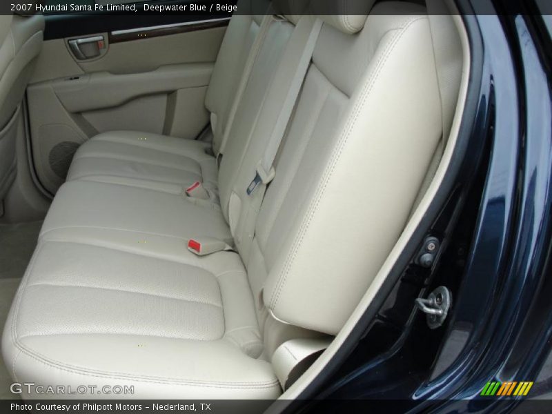 Deepwater Blue / Beige 2007 Hyundai Santa Fe Limited