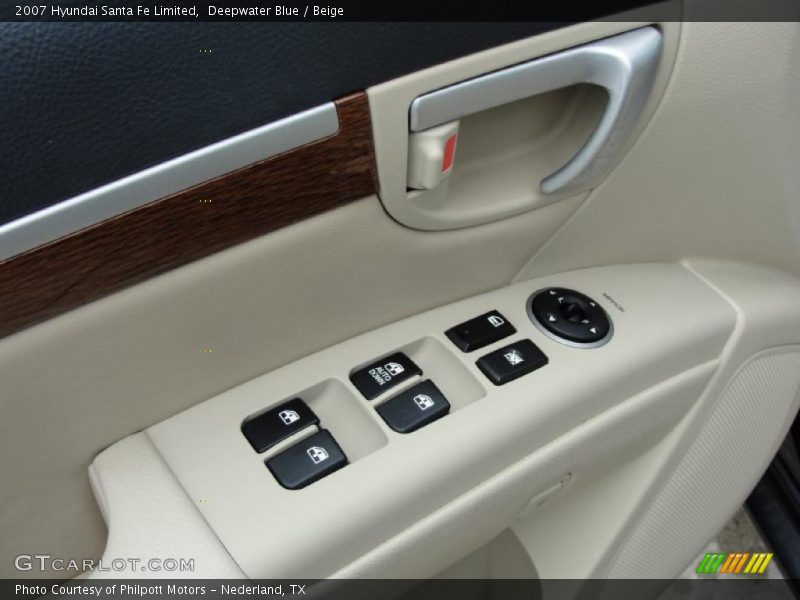 Deepwater Blue / Beige 2007 Hyundai Santa Fe Limited