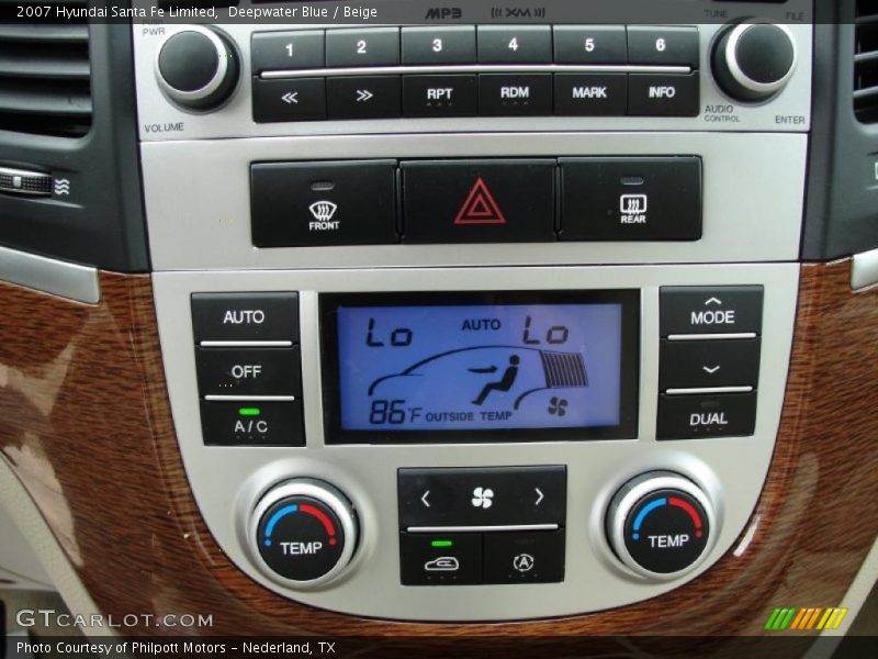 Deepwater Blue / Beige 2007 Hyundai Santa Fe Limited
