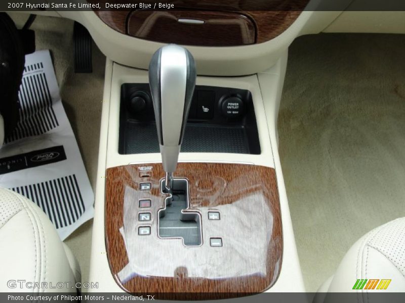 Deepwater Blue / Beige 2007 Hyundai Santa Fe Limited
