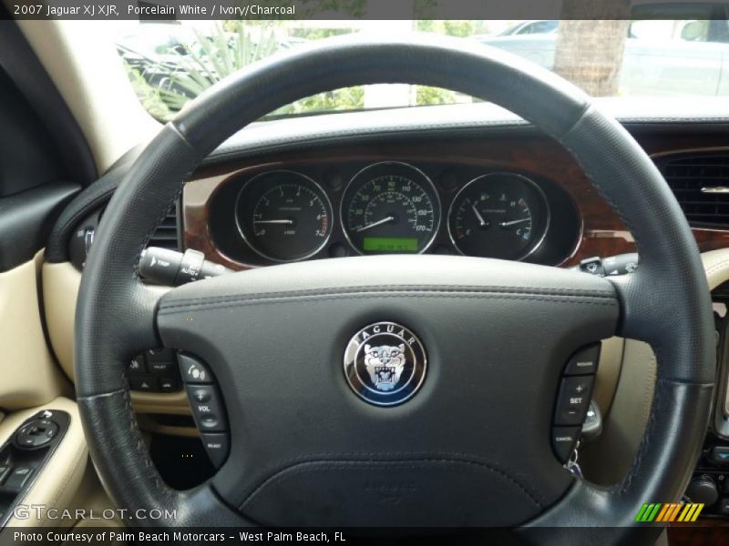 Porcelain White / Ivory/Charcoal 2007 Jaguar XJ XJR