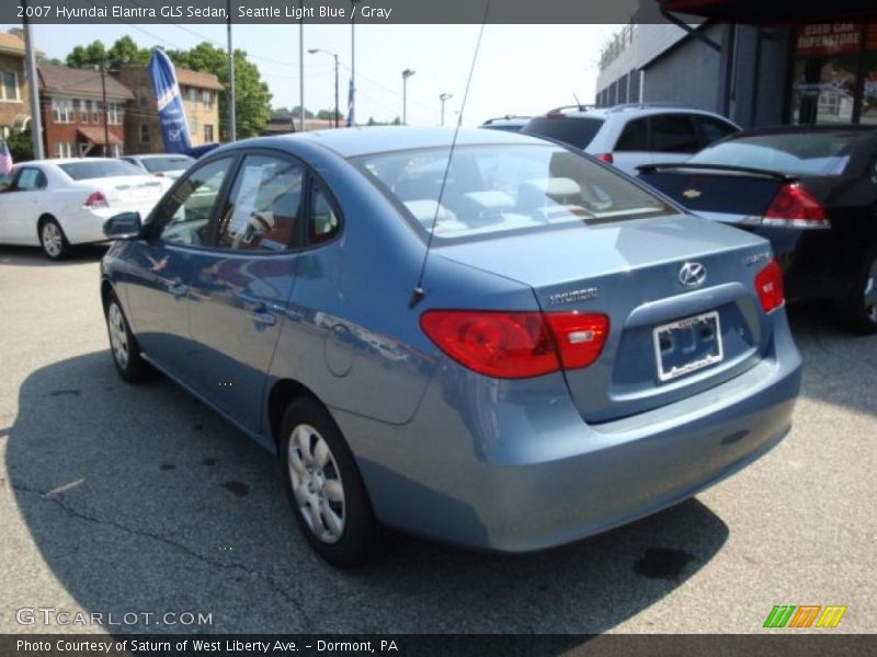 Seattle Light Blue / Gray 2007 Hyundai Elantra GLS Sedan