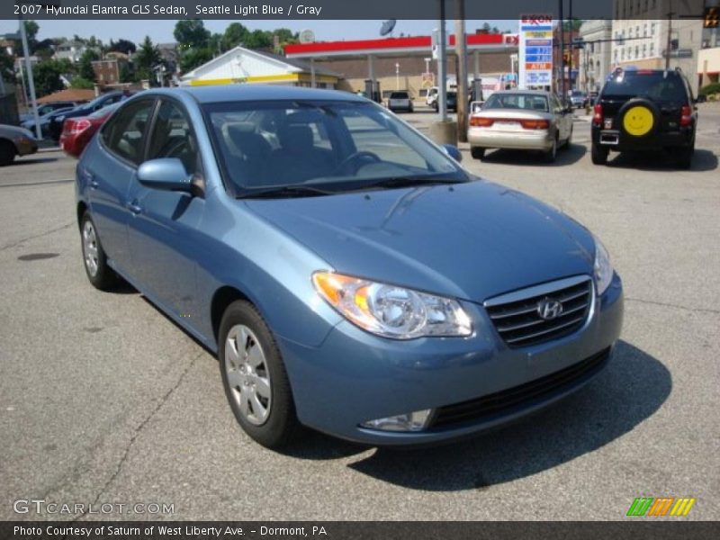 Seattle Light Blue / Gray 2007 Hyundai Elantra GLS Sedan