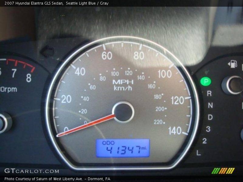 Seattle Light Blue / Gray 2007 Hyundai Elantra GLS Sedan