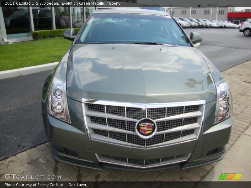 Evolution Green Metallic / Ebony 2011 Cadillac CTS 3.0 Sedan