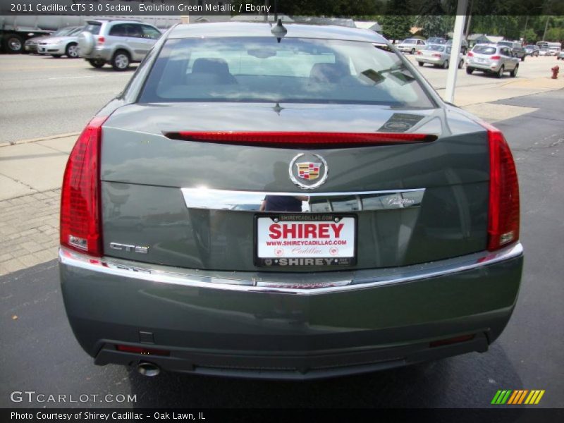 Evolution Green Metallic / Ebony 2011 Cadillac CTS 3.0 Sedan