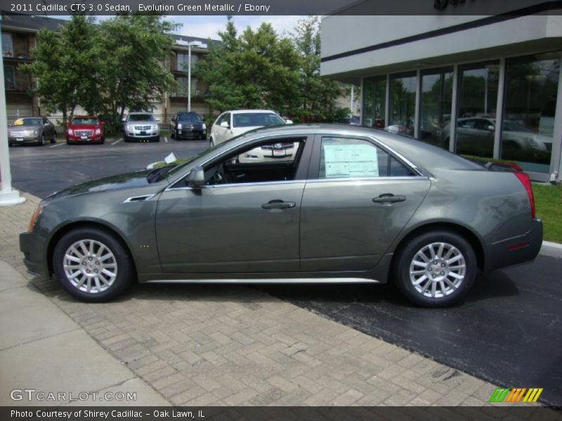 Evolution Green Metallic / Ebony 2011 Cadillac CTS 3.0 Sedan