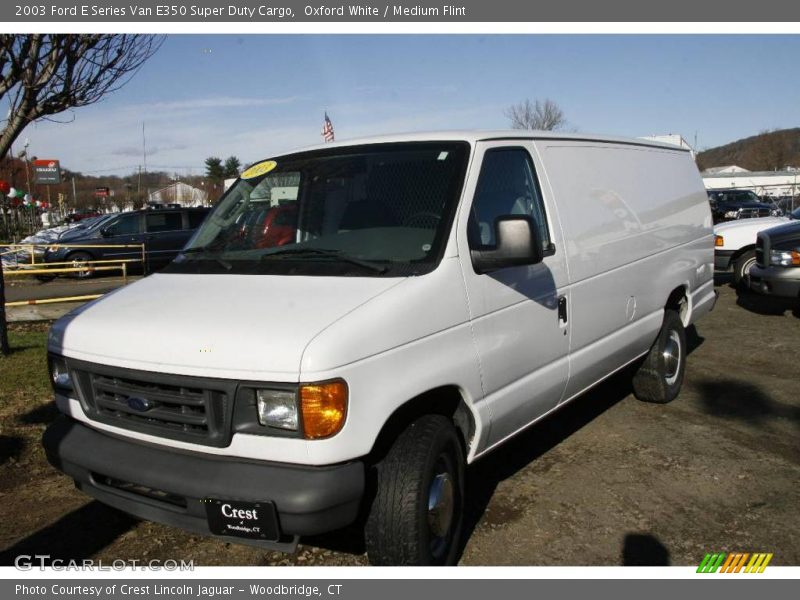 Oxford White / Medium Flint 2003 Ford E Series Van E350 Super Duty Cargo