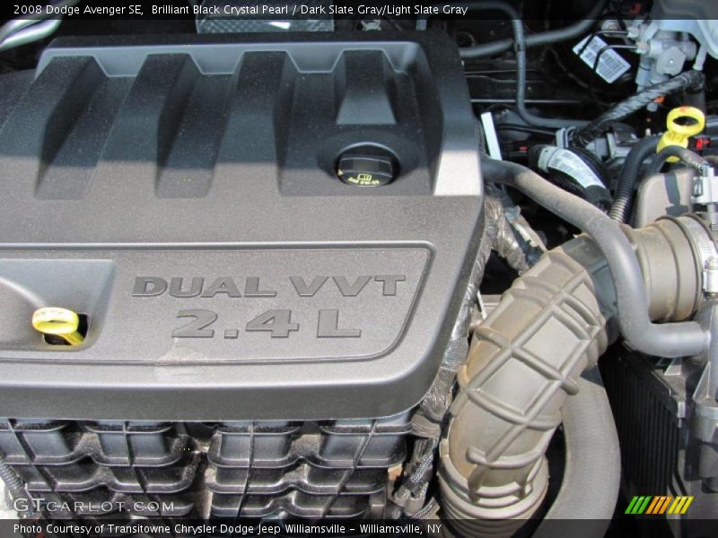 Brilliant Black Crystal Pearl / Dark Slate Gray/Light Slate Gray 2008 Dodge Avenger SE