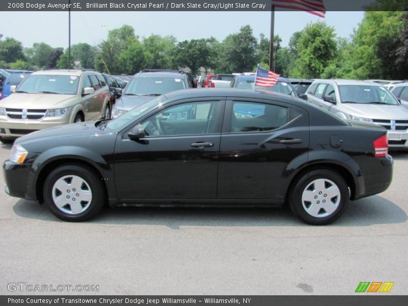 Brilliant Black Crystal Pearl / Dark Slate Gray/Light Slate Gray 2008 Dodge Avenger SE