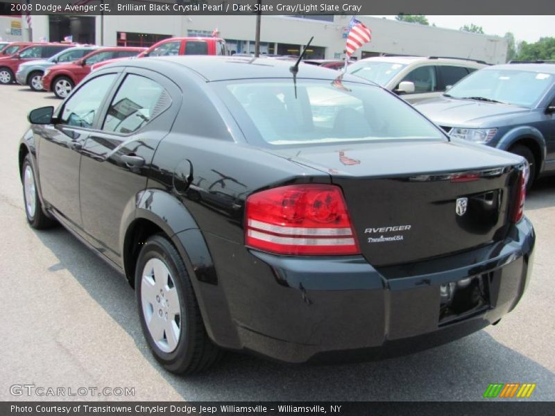 Brilliant Black Crystal Pearl / Dark Slate Gray/Light Slate Gray 2008 Dodge Avenger SE