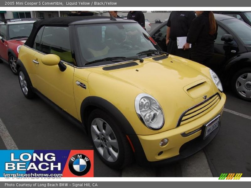 Liquid Yellow / Black/Yellow 2005 Mini Cooper S Convertible