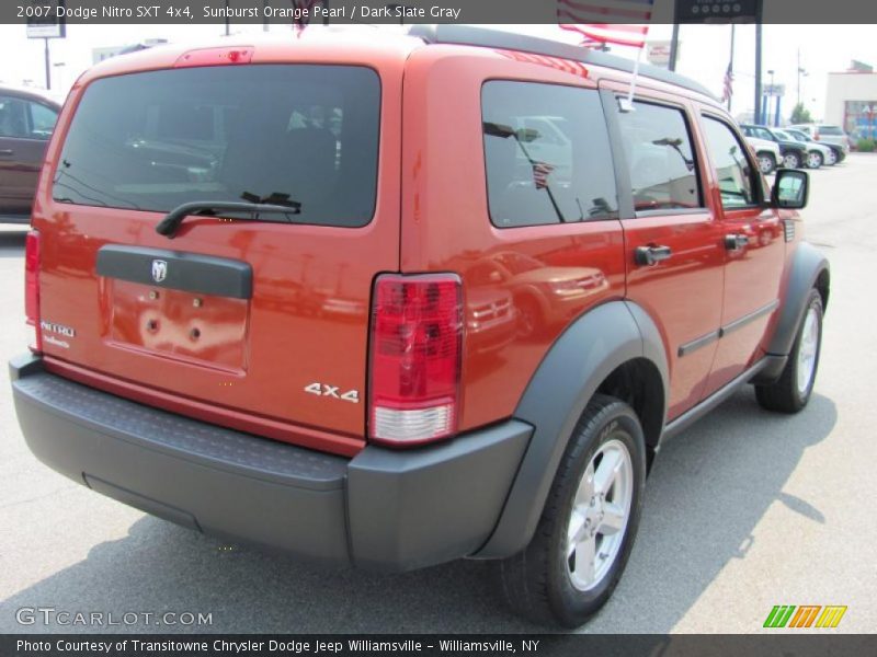 Sunburst Orange Pearl / Dark Slate Gray 2007 Dodge Nitro SXT 4x4
