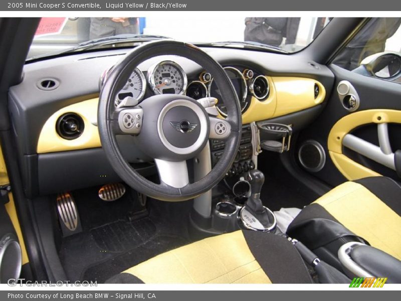 Liquid Yellow / Black/Yellow 2005 Mini Cooper S Convertible