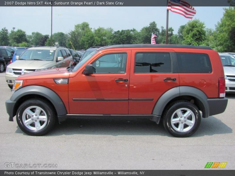 Sunburst Orange Pearl / Dark Slate Gray 2007 Dodge Nitro SXT 4x4