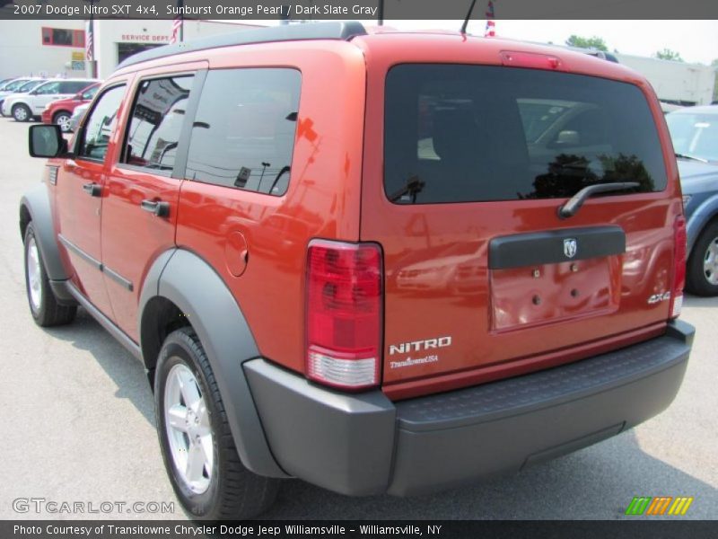 Sunburst Orange Pearl / Dark Slate Gray 2007 Dodge Nitro SXT 4x4