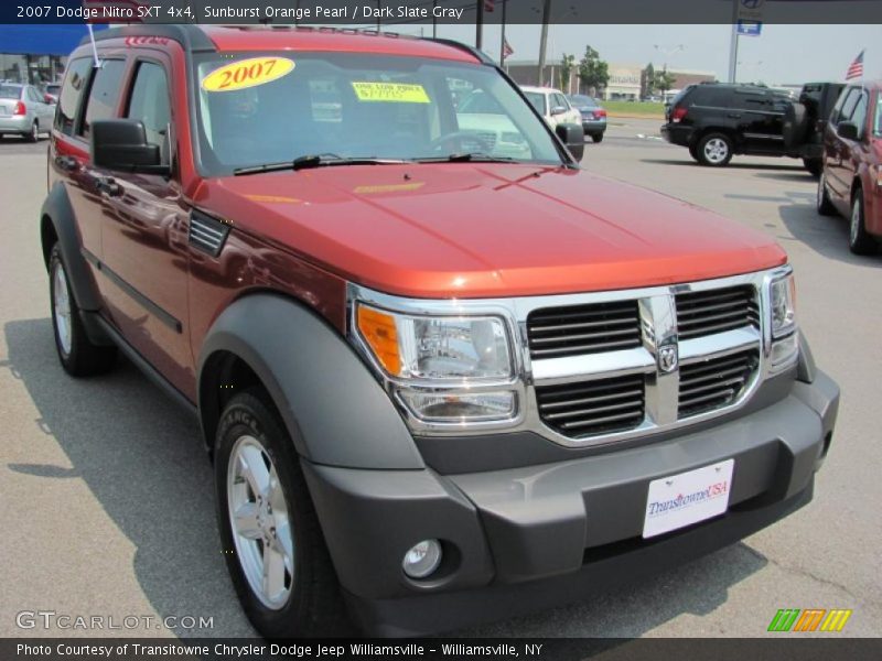 Sunburst Orange Pearl / Dark Slate Gray 2007 Dodge Nitro SXT 4x4