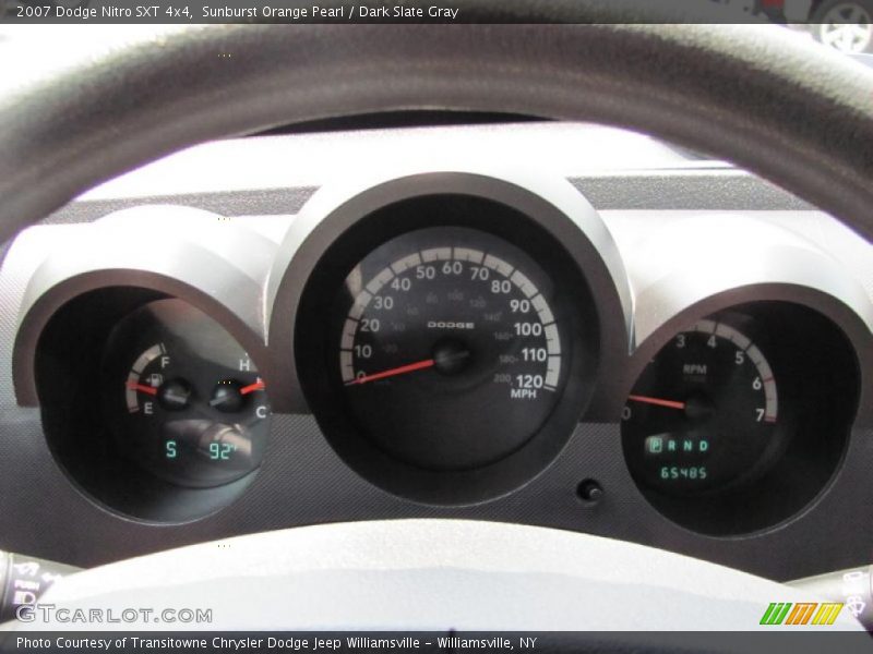 Sunburst Orange Pearl / Dark Slate Gray 2007 Dodge Nitro SXT 4x4