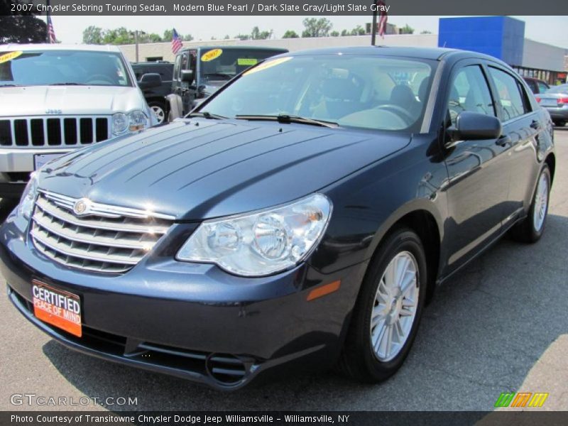 Modern Blue Pearl / Dark Slate Gray/Light Slate Gray 2007 Chrysler Sebring Touring Sedan